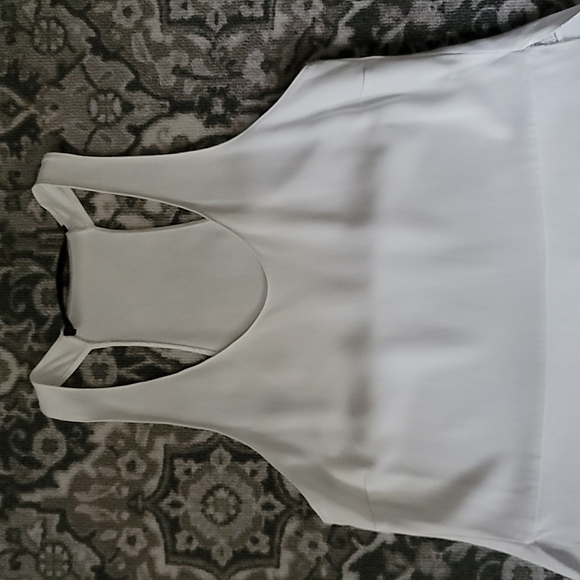 Zara Woman Split Hem Ivory Tunic Tank - Picture 3 of 9